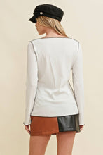 Load image into Gallery viewer, CT14399J - LONG SLEEVE BOAT NECK TOP