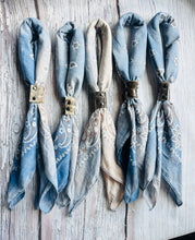 Load image into Gallery viewer, Denim Hues Hand Dyed Bandanas 
