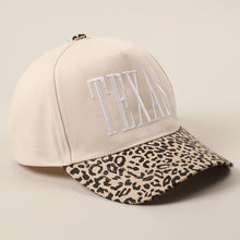 Load image into Gallery viewer, TEXAS Embroidery Leopard Two-Tone Trucker Hat
