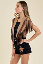 Load image into Gallery viewer, Tan Western Fringe Collar/Shrug
