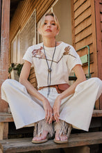 Load image into Gallery viewer, Embroidered Shoulder Western Yoke T-Shirt
