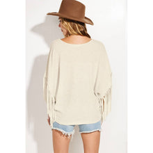 Load image into Gallery viewer, Western Dolman Fringe Top
