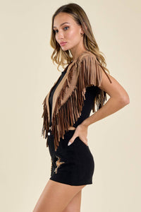 Tan Western Fringe Collar/Shrug