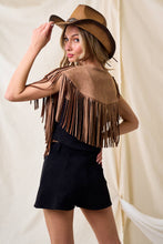 Load image into Gallery viewer, Tan Western Fringe Collar/Shrug
