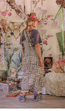 Load image into Gallery viewer, MP Patchwork Frankie Luna Stripe Overalls 162
