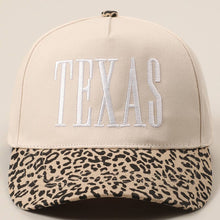 Load image into Gallery viewer, TEXAS Embroidery Leopard Two-Tone Trucker Hat
