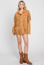 Load image into Gallery viewer, Suede Studded Fringe Jacket
