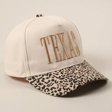 Load image into Gallery viewer, TEXAS Embroidery Leopard Two-Tone Trucker Hat
