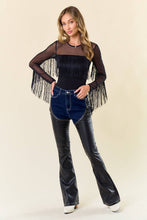 Load image into Gallery viewer, Boho Fringed Mesh Top
