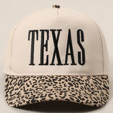 Load image into Gallery viewer, TEXAS Embroidery Leopard Two-Tone Trucker Hat

