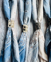 Load image into Gallery viewer, Denim Hues Hand Dyed Bandanas 
