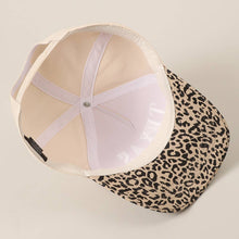 Load image into Gallery viewer, TEXAS Embroidery Leopard Two-Tone Trucker Hat
