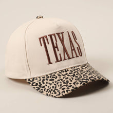 Load image into Gallery viewer, TEXAS Embroidery Leopard Two-Tone Trucker Hat
