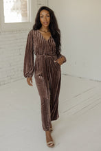 Load image into Gallery viewer, SALT Laurene Textured  Velvet Jumpsuit
