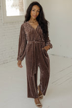 Load image into Gallery viewer, SALT Laurene Textured  Velvet Jumpsuit
