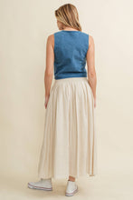Load image into Gallery viewer, Denim Embroidery Crop Vest
