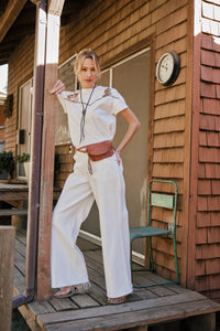 Embroidered Shoulder Western Yoke T-Shirt