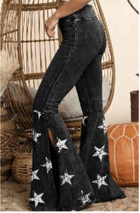 Lainey Star Pants - Black