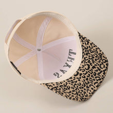 Load image into Gallery viewer, TEXAS Embroidery Leopard Two-Tone Trucker Hat
