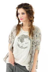 MP Twill Block Print Kelly Western Shirt 1039