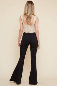 Black Denim Flares