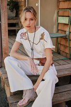 Load image into Gallery viewer, Embroidered Shoulder Western Yoke T-Shirt
