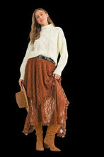 Load image into Gallery viewer, Layered Lace Midi Skirt
