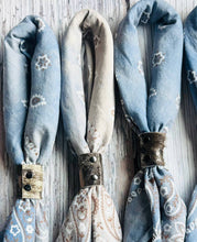 Load image into Gallery viewer, Denim Hues Hand Dyed Bandanas 
