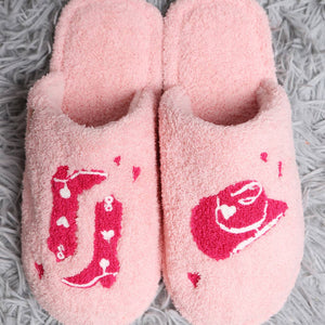 Cowboy/Cowgirl Pattern Indoor Home Slippers