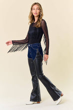 Load image into Gallery viewer, Boho Fringed Mesh Top
