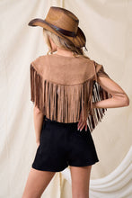Load image into Gallery viewer, Tan Western Fringe Collar/Shrug
