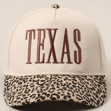 Load image into Gallery viewer, TEXAS Embroidery Leopard Two-Tone Trucker Hat
