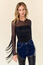 Load image into Gallery viewer, Boho Fringed Mesh Top
