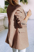 Load image into Gallery viewer, Houndstooth Lapel Collar Blazer
