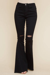 Black Denim Flares