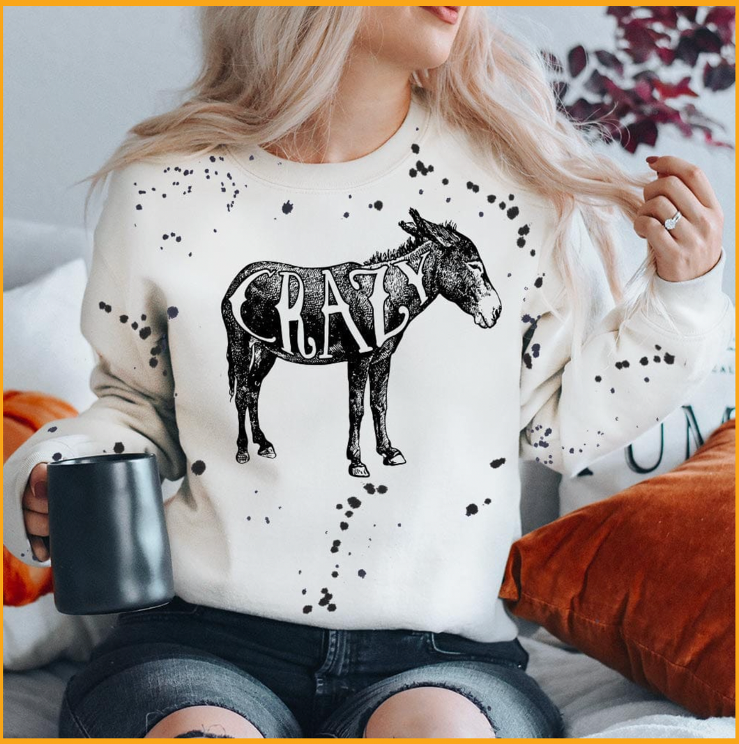 Crazy Ass - White Sweatshirt