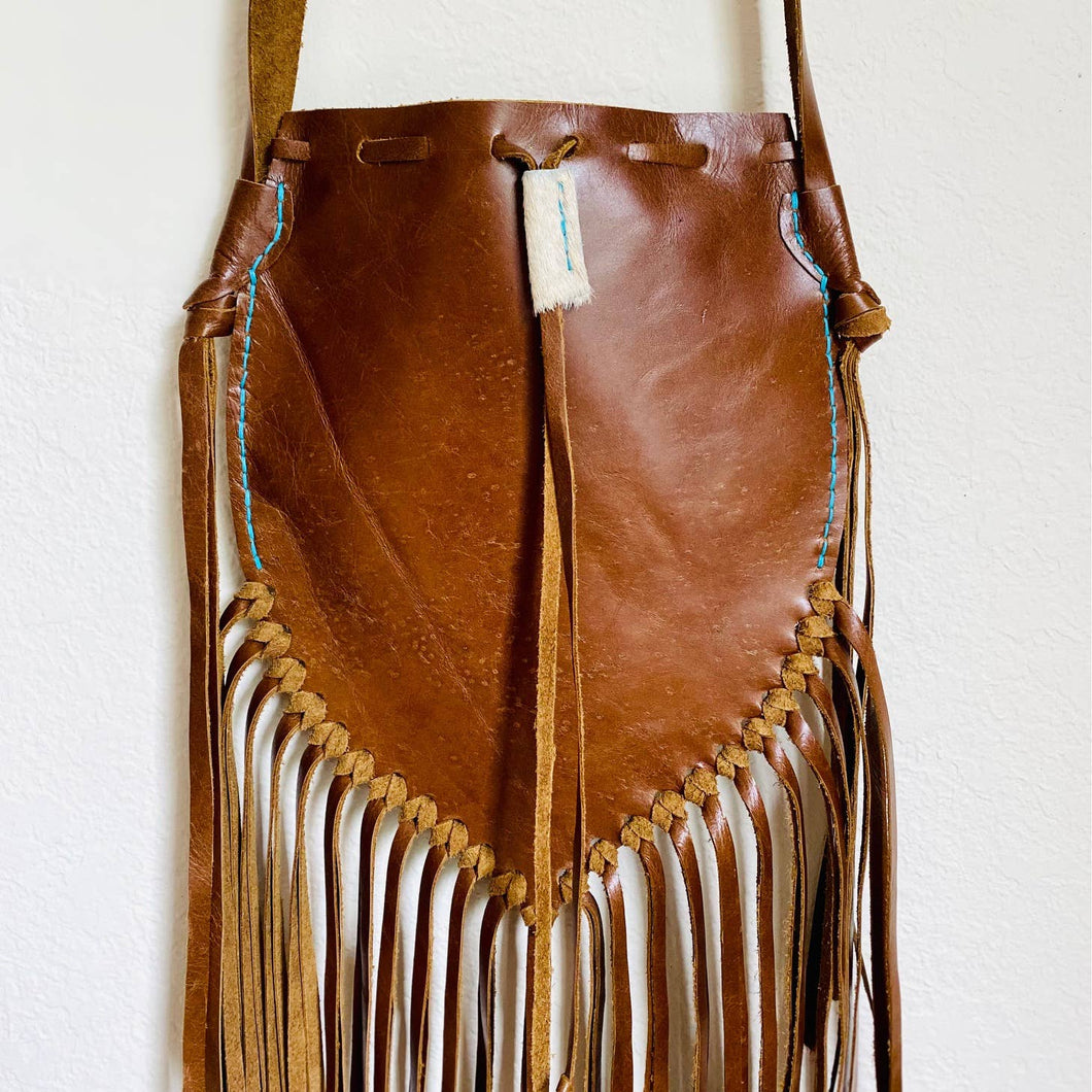 Boho Leather Fringe Crossbody Bag, The Dakota